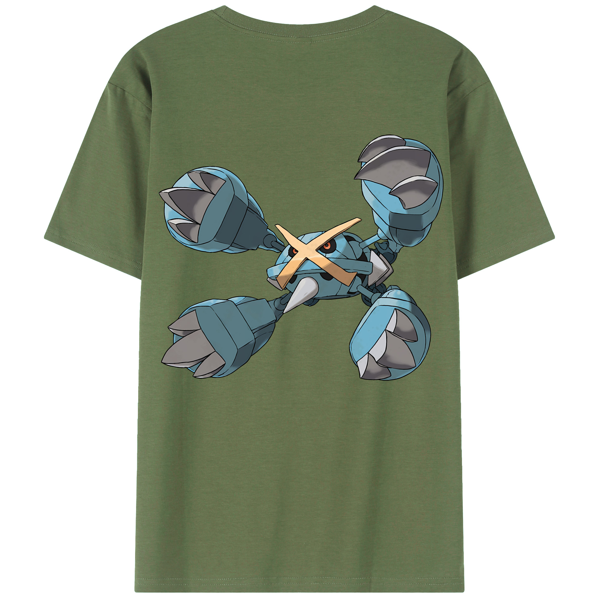 （画像用） ポケットモンスター Pokémon 綿100％ メンズ半袖Tシャツ（バックプリント） 通気性